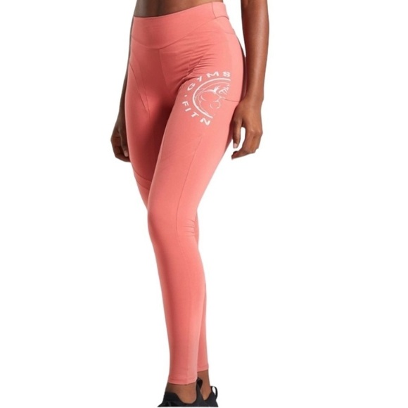 Gymshark Leggings Legacy Fitness Moroccan Brick Side Pockets Compression Small - Picture 2 of 15